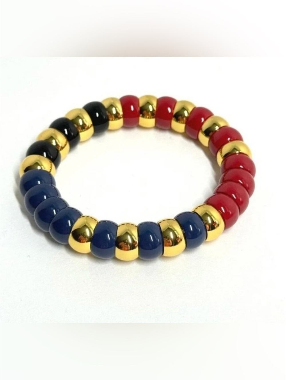 NWT Tuckernuck Claret Beaded Bradley Bracelet in Nautical - Picture 3 of 8